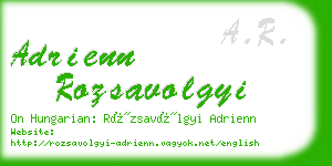 adrienn rozsavolgyi business card